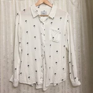 RAILS Rayon Palm Tree Flannel Shirt SMALL